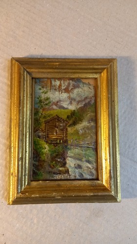 Dipinto antico paesaggio con - antico,,