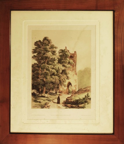 Paesaggio con ruderi frate - paesaggio, e