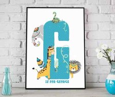 Decorazione asilo safari, arte asilo safari, stampa asilo safari, camera bambini safari