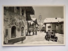 MITTENWALD  Bayern Germany animata auto car dog AK old postcard  811