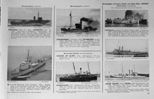 Vecchia stampa d'epoca 1936-54 Svezia navi Arholma dragamine Ornen Belos 20°