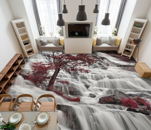 Cascata albero rosso - , 3d