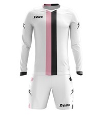 Completino Completo Kit Gara Muta Divisa Calcio Calcetto Zeus Bnario Nero Rosa