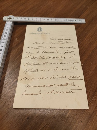 Documento storico ministero - documento,