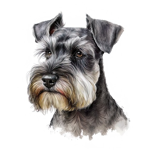 Adesivi auto schnauzer nano - 7,