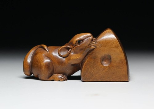 Antico topo giapponese - , netsuke
