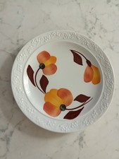 LOTTO 11 PIATTI FRUTTA DOLCE CERAMICA GALVANI PORDENONE FIORI DIPINTI MANO CM 19