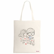 borsa poliestere ecru 34x39