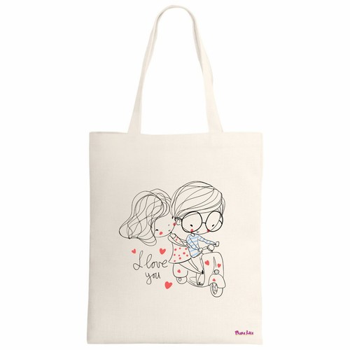 Borsa poliestere ecru - poliestere,
