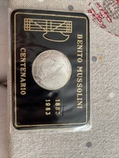 Fior di Conio Moneta Centenario Benito mussolini 1883 1983