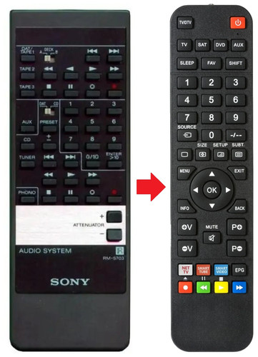 Telecomando adatto per sony - per,