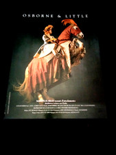 1992 OSBORNE & LITTLE MANTUA SILKS TESSUTI ARREDAMENTO  1990's VINTAGE AD PUB