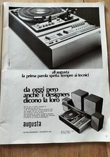 advertising Pubblicità d'epoca 1973 Stereo HI-FI AUGUSTA Audio Sistem 1000 35W