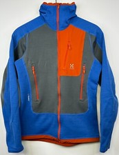 HAGLOFS Triton Polartec Giacca in Pile Caldo Uomo Arancione TAGLIA S