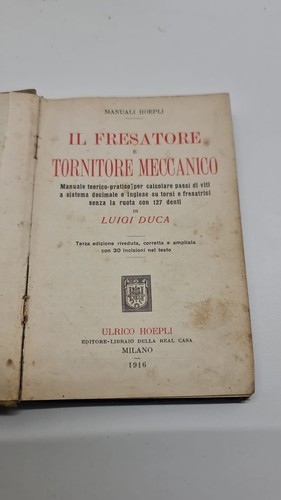 Manuali hoepli il fresatore - -,