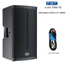 FBT X LITE 115A V2 CASSA ATTIVA 15" BIAMPLIFICATA 1500w BLUETOOTH+CAVO XLR 10 MT