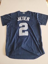 DEREK JETER #2 New York Yankees maglia alternativa nera uomo taglia large