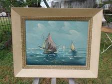 HUILE SUR TOILE - MARINE -