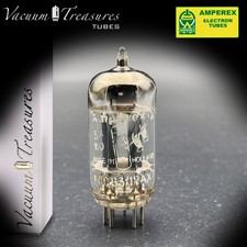 12AX7 / ECC83 Amperex Bugle Boy AMPLITREX Tested Long Plates Foil Getter '58