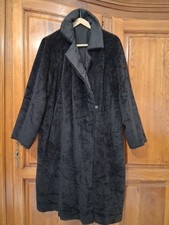 Cappotto nero double face di