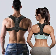TUTORE SCHIENA CORRETTORE POSTURALE BUSTO SPALLE UNISEX FASCIA POSTURA CORRETTA