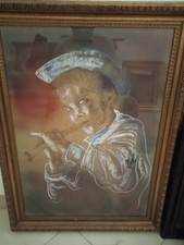 Quadro Giuseppe UZZACO TECNICA MISTA - 1973 CM 50X70 CORNICE DI PREGIO