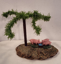 Antico DIORAMA PALMA E MAIALI
