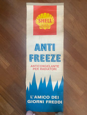manifesto POSTER,VINTAGE Anni 50 SHELL ANTI FREEZE OIL  RADIATORI AUTO CAR RACE