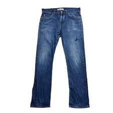 Jeans Levis 506 W36 L34 uomo blu medio regular taglio dritto vintage denim (F)