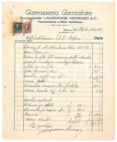 1936 palermo carrozzeria - palermo,