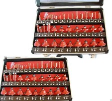 Frese Legno Per Pantografo 8mm Set Kit 35 Pezzi In Valigetta Di Alluminio