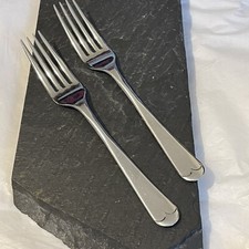 Vtg Dessert Fork X 2 Chrome