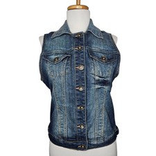 Gilet denim asfalto blu
