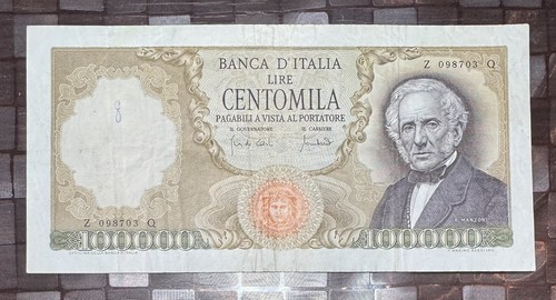 100000 lire manzoni - lire,