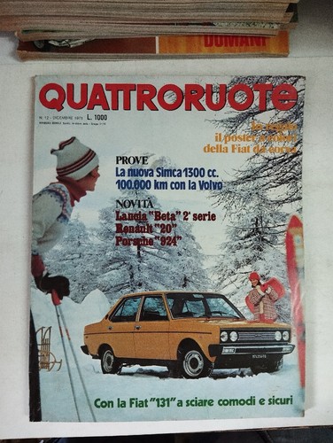 1975 quattroruote dicembre - quattroruote,