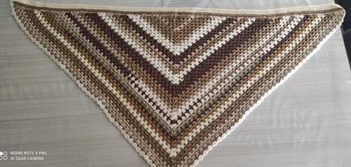 Scialle triangolare misto