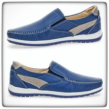 1 PAIO DI SCARPE MOCASSINI BLU