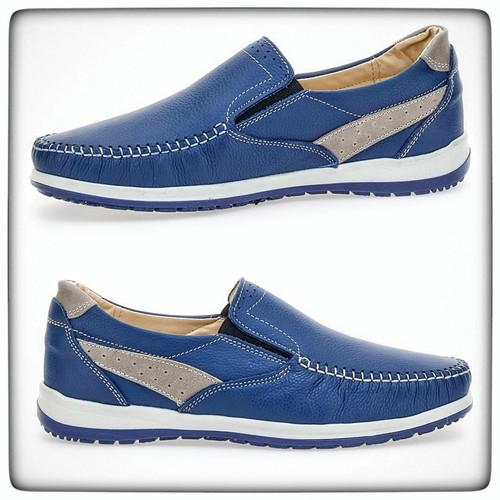 Paio scarpe mocassini blu - paio,