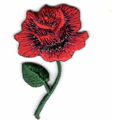 Rosa rossa ferro toppa - rosa,
