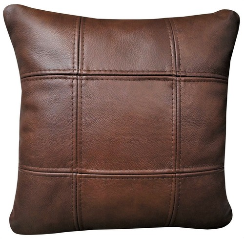 Cuscino vera pelle - in, marrone
