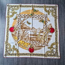 FOULARD Must De Cartier 100%  soie Motif de Panthere - Must Cartier SILK SCARF 