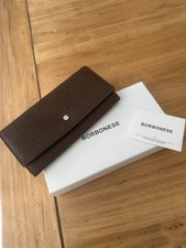 portafoglio borbonese donna Nuovo In Nylon OP Marrone