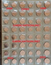 EURO CIPRO , GIRO COMPLETO  1 - 2 - 5 CENTESIMI DAL 2008 AL 2023 FDC