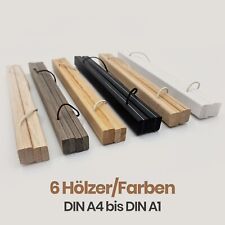 Barra per poster premium da DIN A4 a DIN A1 in vero legno, vari colori/legno
