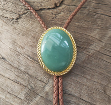 Cravatta Bolo in giada verde