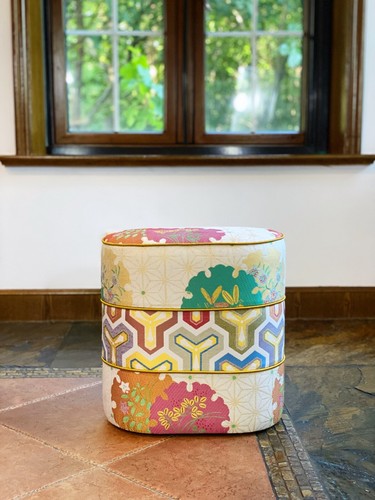 Sgabello pouf ottomano hanawa - sgabello,