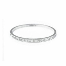 Bracciale Rigido Schiava Bronzo con Padre Nostro Latino - AMEN