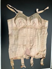 corsetto corsetto antico originale lingerie pizzo 1920 circa intimo [4099-10]