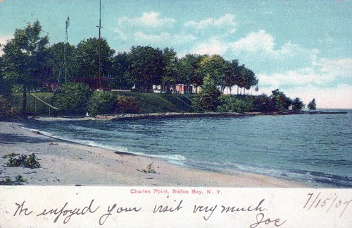 Cartolina charles bay sodus - bay,