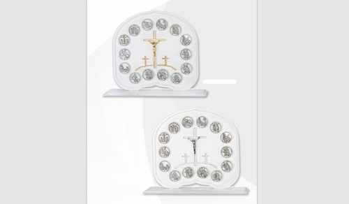 Icona con stazioni via - via, crucis